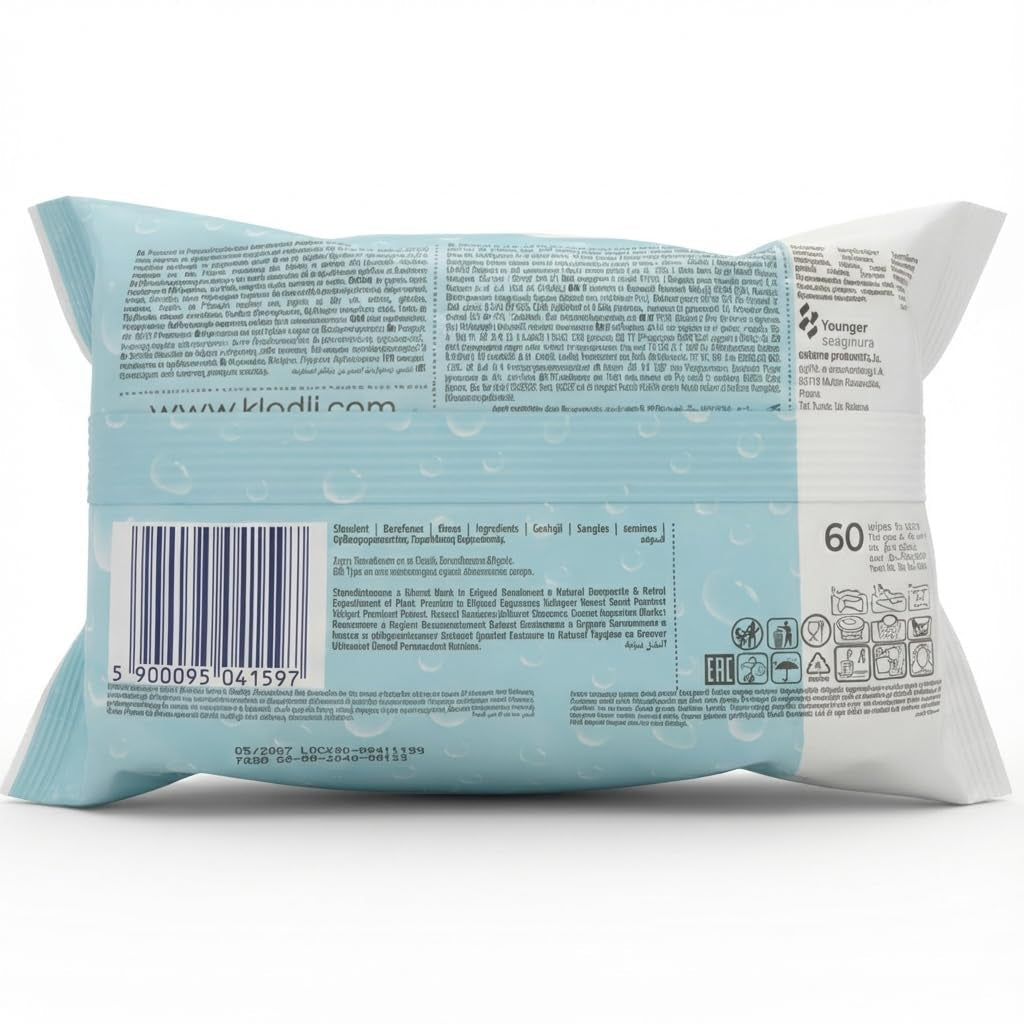 Toallitas húmedas Kindii Water Care - Toallitas Aqua Baby - 100% viscosa, 99,9% agua, extracto de pomelo, tamaño bufanda 150x200, 100% biodegradables, sin plástico, toallitas limpiadoras para pieles sensibles