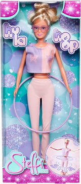 Simba 105733619 - Steffi Love Hula Hoop, Muñeca de juguete con ropa deportiva, Hula Hoop y función mecánica, 29 cm, a partir de 3 años
