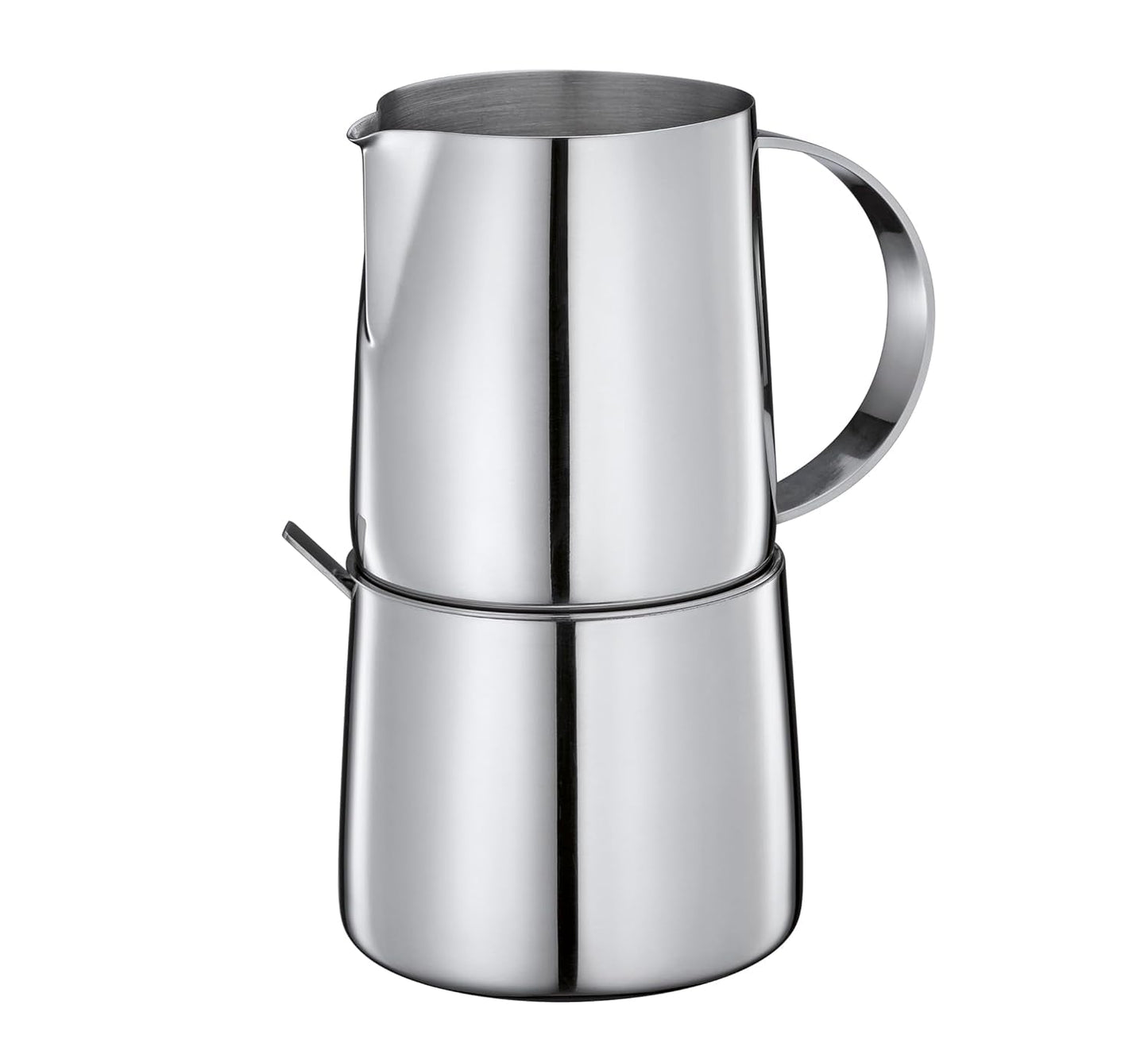 Cilio DELIZIA Diente y Taza de Leche | Juego de café | Taza y recipiente de leche de acero inoxidable | Apilable | Con Cuchara | Porciones 250 ml Leche y 220 g Azúcar