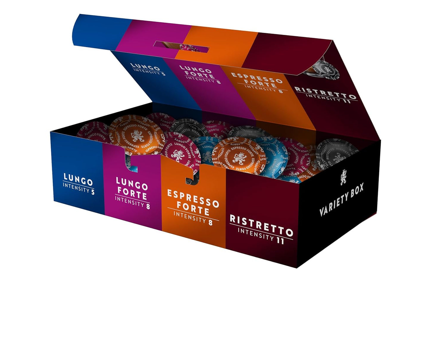 Café Royal Monodosis Profesionales, Caja Variedad, 40 Monodosis compatibles con Nespresso (R) Professional para Oficina y Gastronomía, Certificado Rainforest Alliance, 100 Prozent Arábica Café