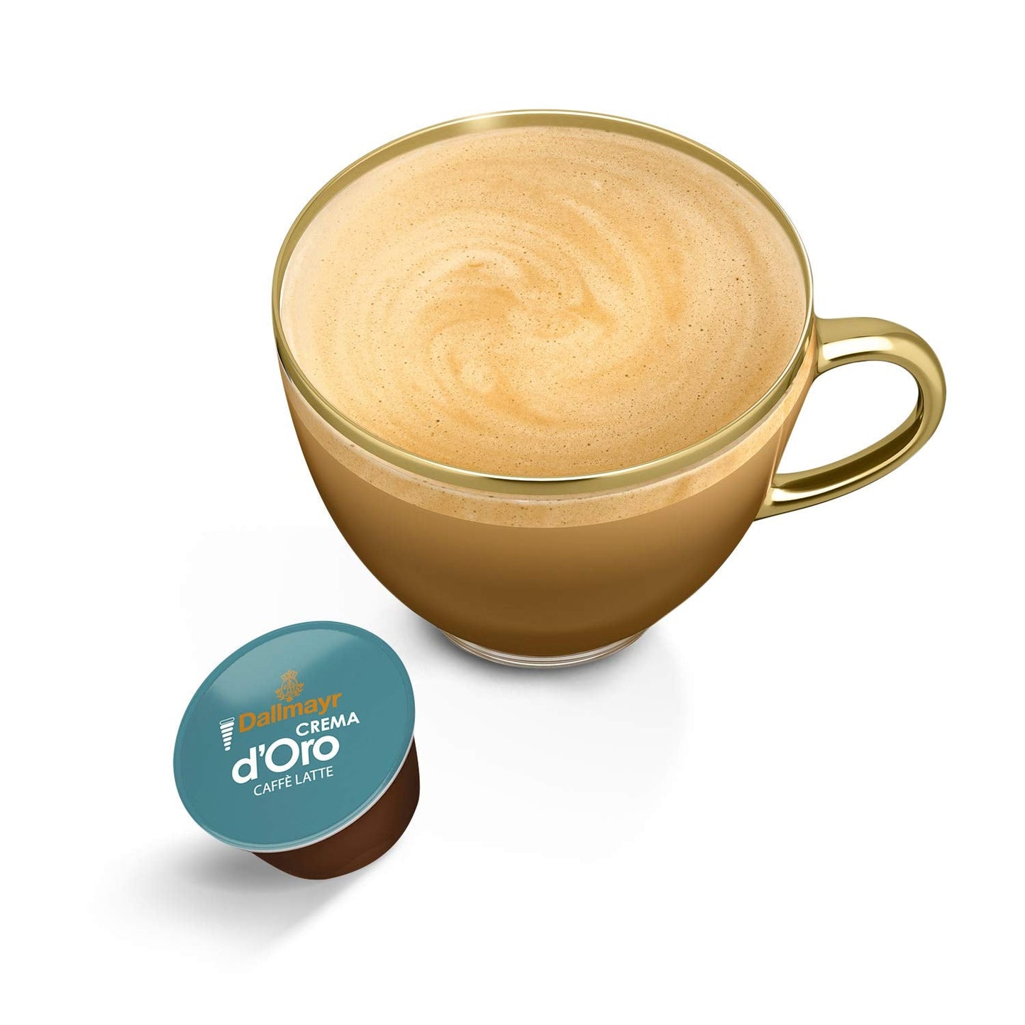 NESCAFÉ Dolce Gusto Dallmayr Prodomo, XXL-Vorratsbox, 90 Kaffeekapseln (3 x 30 Kapseln) y Dallmayr Crema d'Oro Caffè Latte (48 Kaffeekapseln, 48 Getränke, cremig&ausgefungen) Paquete de 3 (3 x 16 Kapseln)
