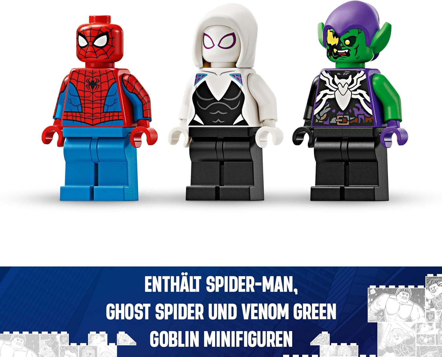 LEGO Marvel Coche de Carreras Spider-Man y Duende Verde Venom, Juguete de Juego de Roles Spidey con Figuras de Superhéroes y Coche para Construir, Regalo para Niños, Niños y Niñas de 7 Años 76279 Juegos de Construcción Beuche den LEGO-Store