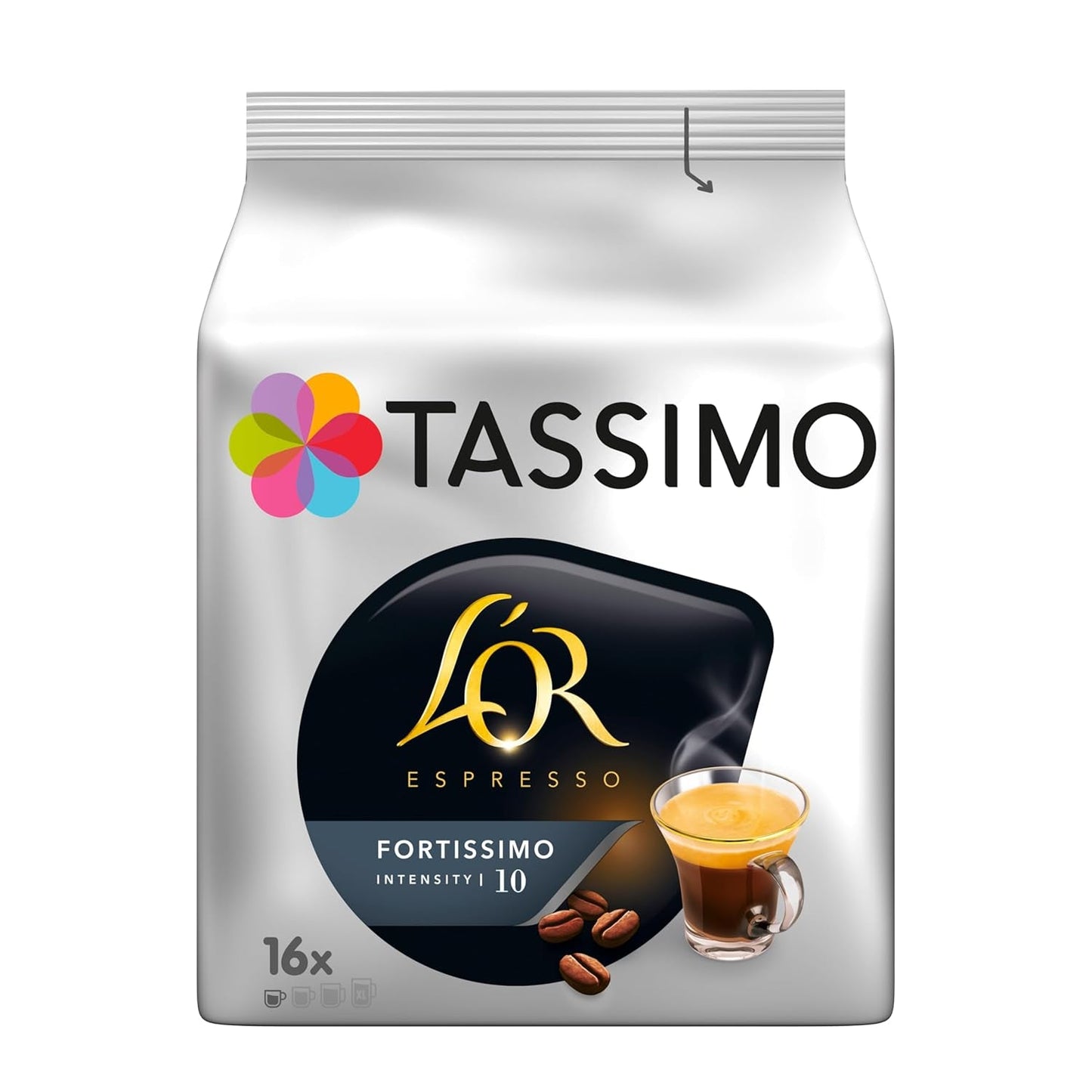 Tassimo Kapseln L'OR Espresso Fortissimo, 5 x 16 cápsulas, 80 cápsulas de café