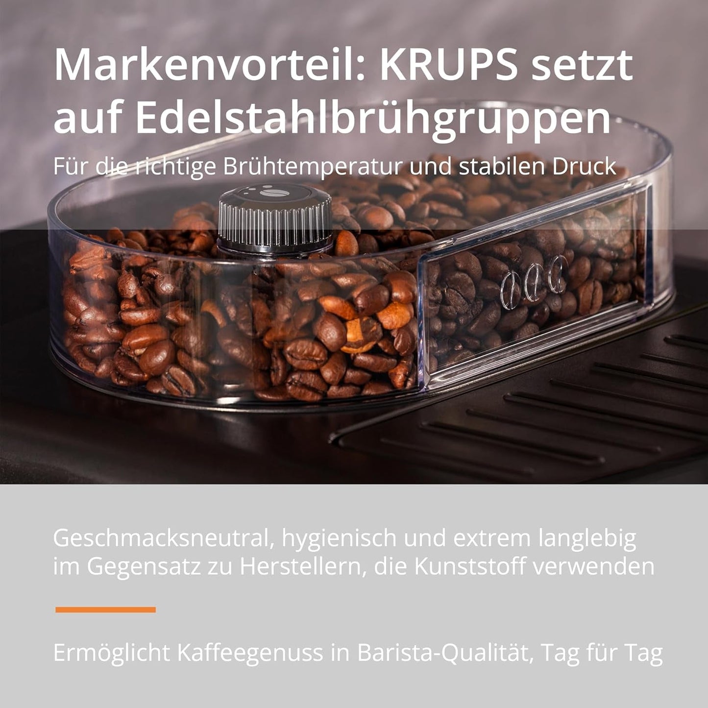 KRUPS Cafetera espresso automática Arabica Picto, diseño compacto, fácil de usar, control giratorio ajustable intuitivo, espumador de leche, función 2 tazas, cafetera espresso, negra, EA810870