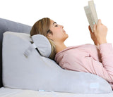 Almohada de lectura de espuma viscoelástica | Almohada de respaldo ergonómica y cuña para cama, sofá y sofá | Almohada ortopédica de apoyo para dolores y tensiones de espalda.