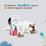 Almo Nature Functional - Esterilizado - Comida húmeda para gatos adultos y senior, esterilizados o menos activos - con bacalao y pollo - Bajo en grasas, hidratante - 70g (paquete de 6)
