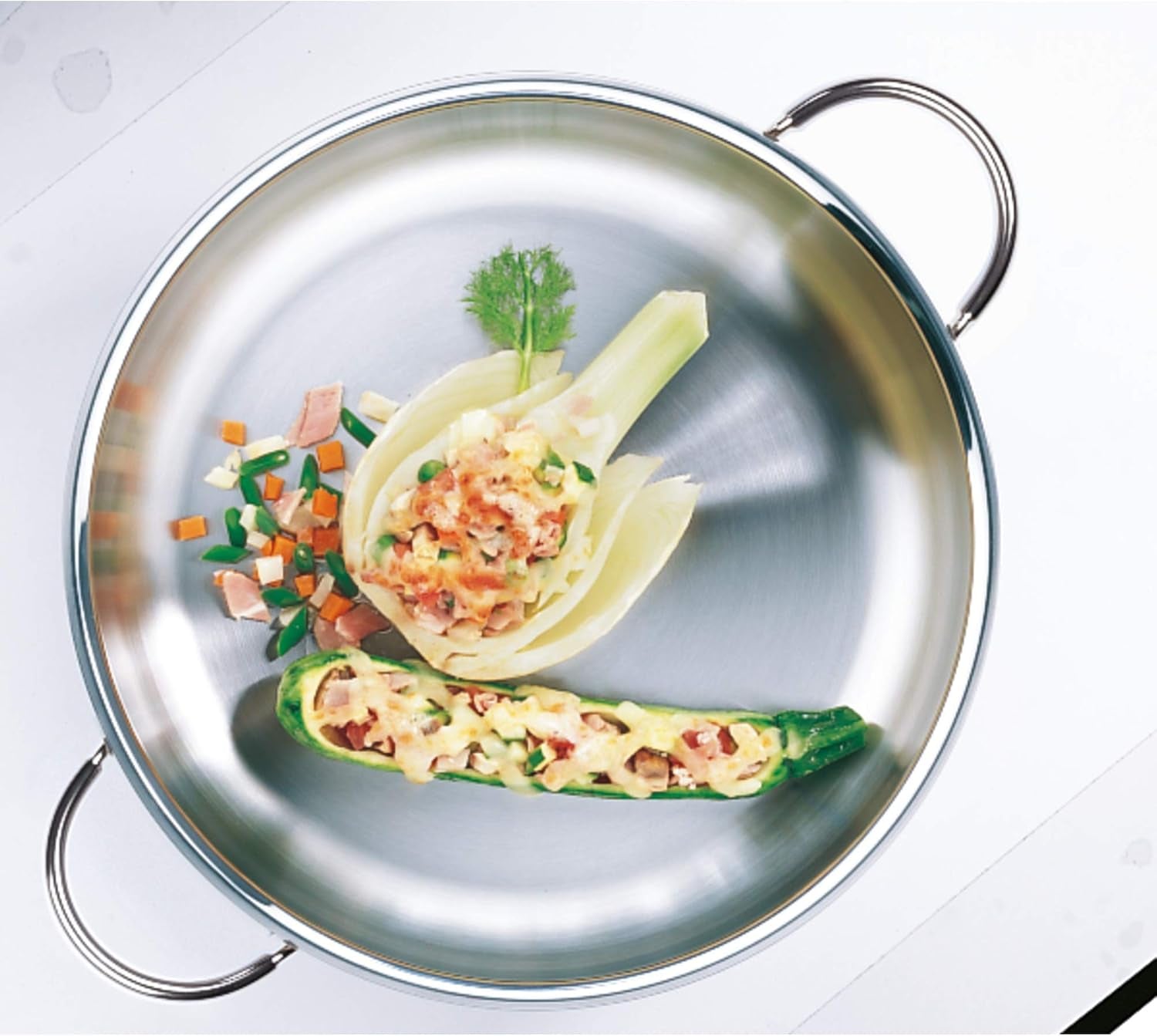 Sartén para servir/asar WMF Profi 28 cm inducción, sartén de acero inoxidable Cromargan, descubierta Ollas y sartenes Naty Shop