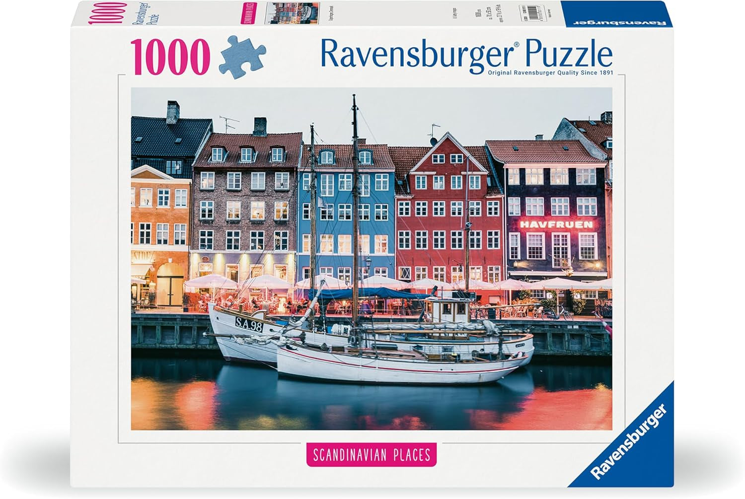 Ravensburger Puzzle Scandinavian Places 12000111 - Copenhague, Dinamarca - Puzzle de 1000 piezas para adultos y niños mayores de 14 años Puzzle Naty Shop
