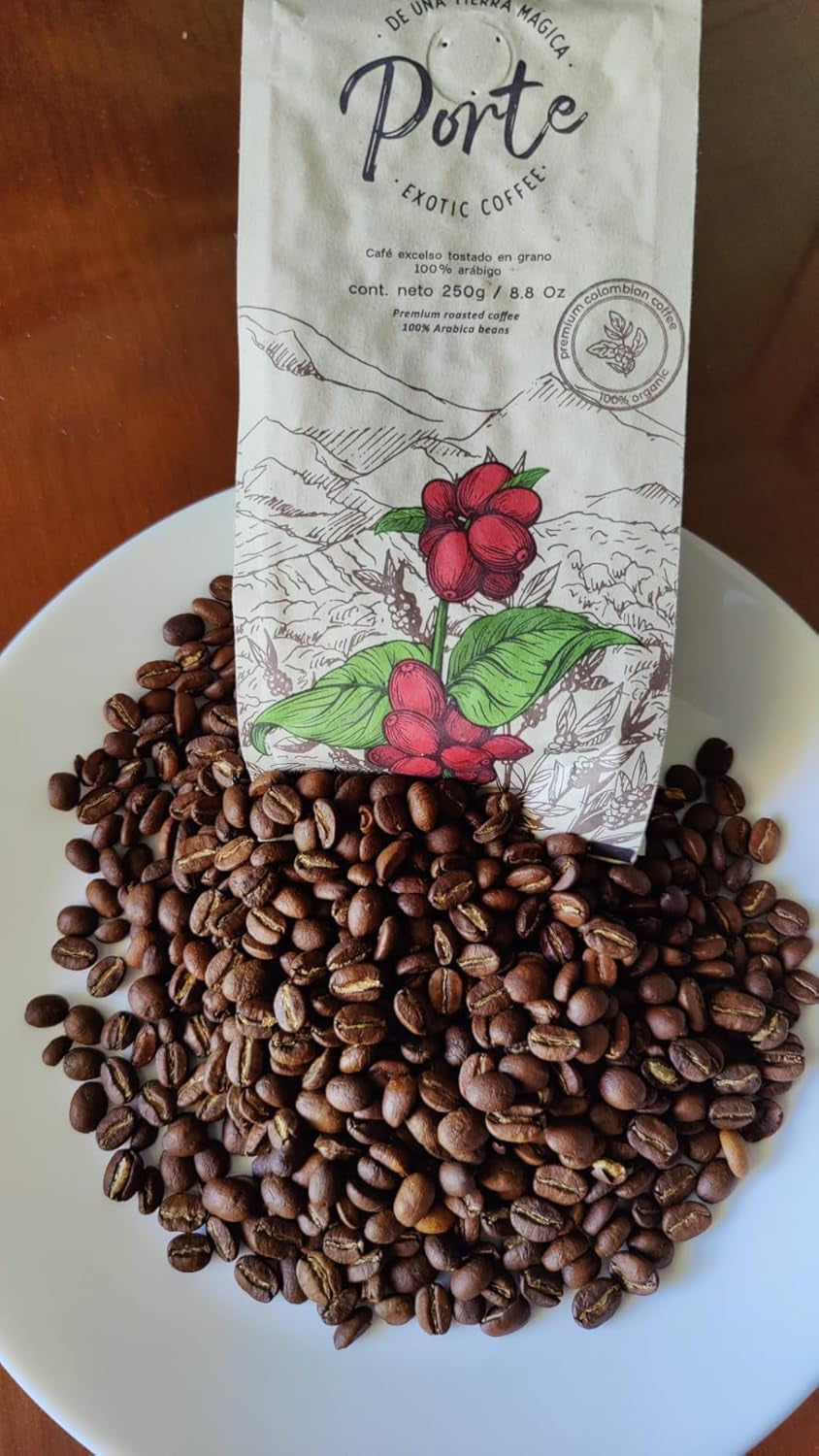 Spezialitätenkaffee Bohnen 100% Arábica Natural Mittlere Röstung Gewaschener Prozess Zitrus Schokolade Karamell Schattenanbau Sierra Nevada (250 g, Castillo)