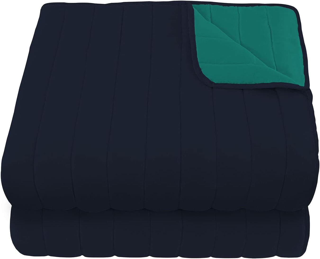 Ropa de cama italiana Estivo cama individual, lino, Aqua, 170 X 270 cm Edredones y colchas Naty Shop