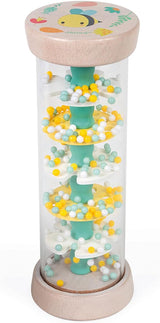Janod - Rainmaker de madera - Colección Pure - Juguete para bebés y niños pequeños - Desarrollo de la motricidad fina Estimulación visual y acústica - Color a base de agua - A partir de 6 meses, J05193 Baby Toys Naty Shop