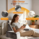 Almohada de lectura grande con soporte para el cuello y reposabrazos extraíbles, almohada de respaldo para cama, almohada de respaldo ergonómica con brazo, bolsillo y funda lavable para leer y ver televisión.