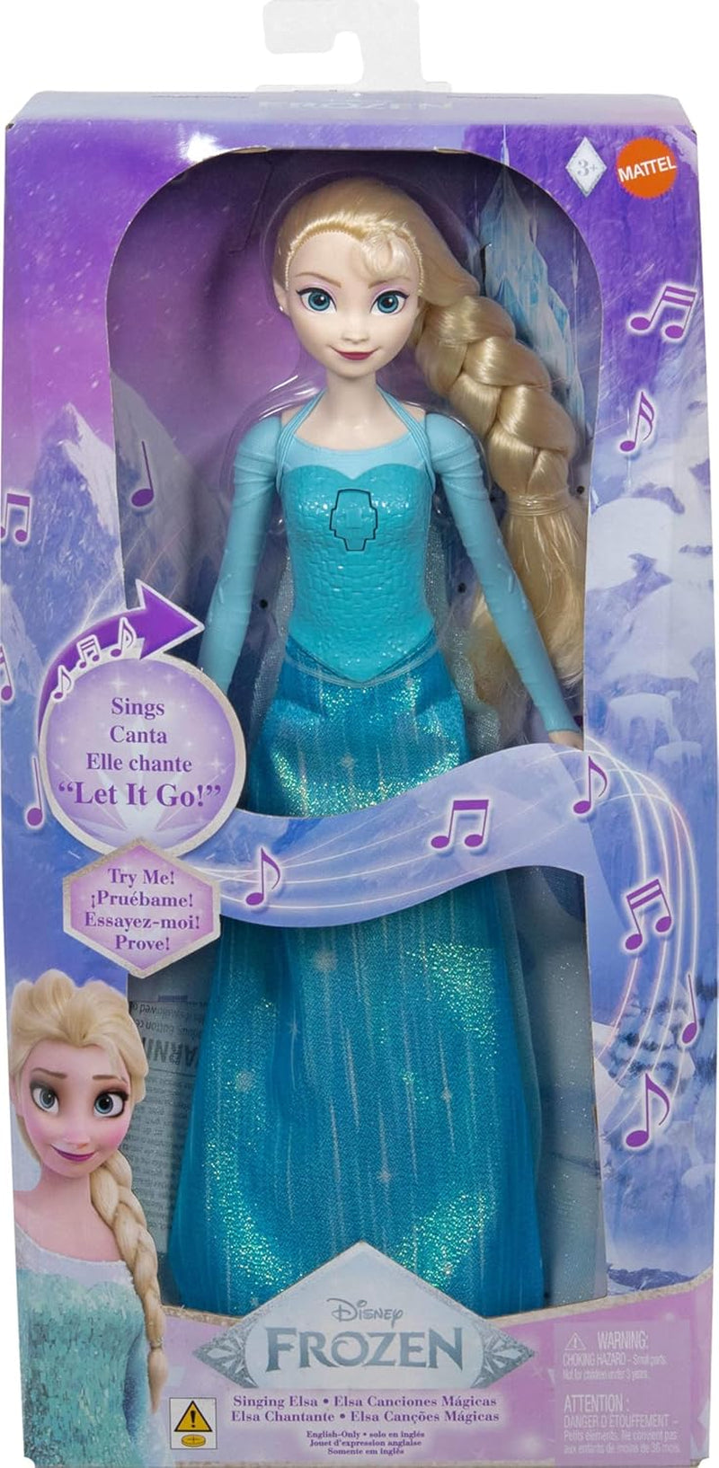 Mattel Disney Frozen Toys La muñeca cantante Elsa con un atuendo icónico canta Let It Go de la película Disney Frozen para niños