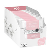 LILLYDOO Toallitas húmedas verdes, 600 unidades (10 x 60), toallitas 100 % libres de plástico, resistentes a desgarros, sin fragancia, suave y natural, limpieza suave para pieles sensibles, dermatológicamente probadas