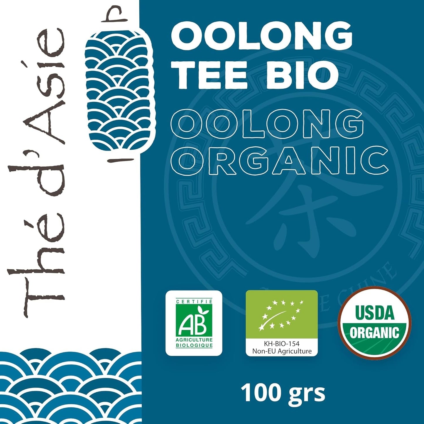 Khla - Té Bio Oolong 100 G - Té Azul - Té Suelto Natural - Té Asiático Orgánico - Suelto y Cortado - Té de Hierbas e Infusiones - De China