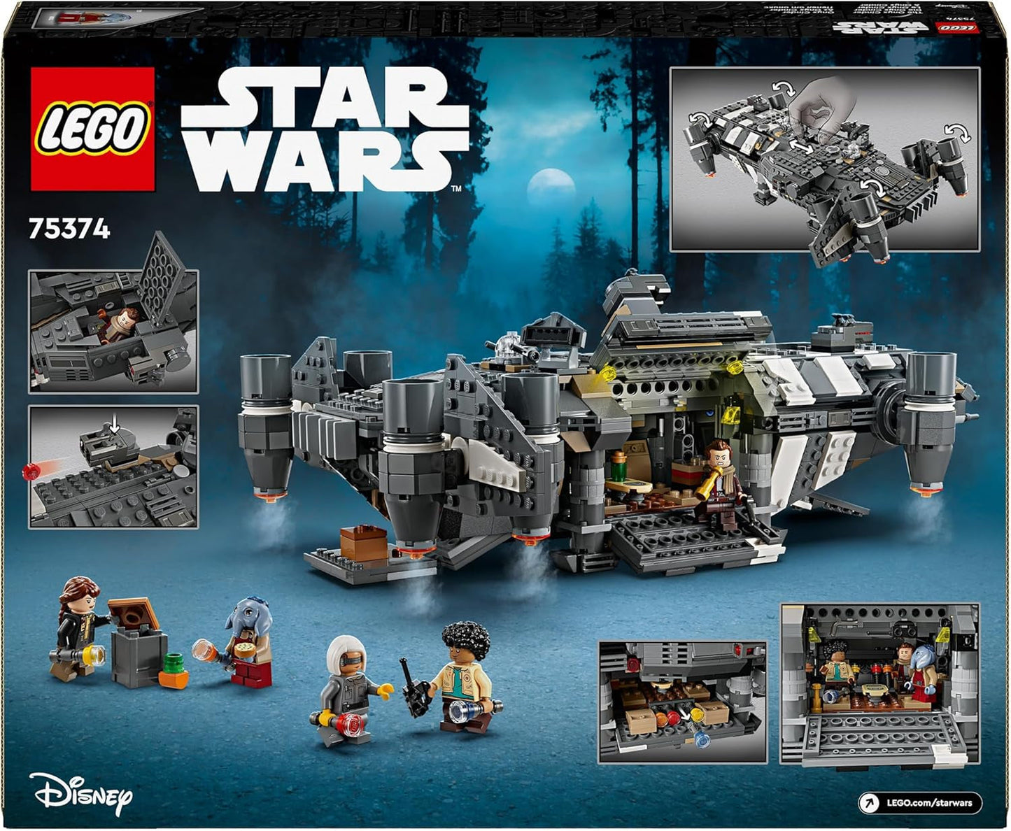LEGO Star Wars: Skeleton Crew Onyx Cinder, nave espacial de juguete coleccionable y para construir para niños y niñas con 5 personajes, idea de regalo para fans a partir de 10 años 75374 Juegos de construcción Besuche den LEGO-Store