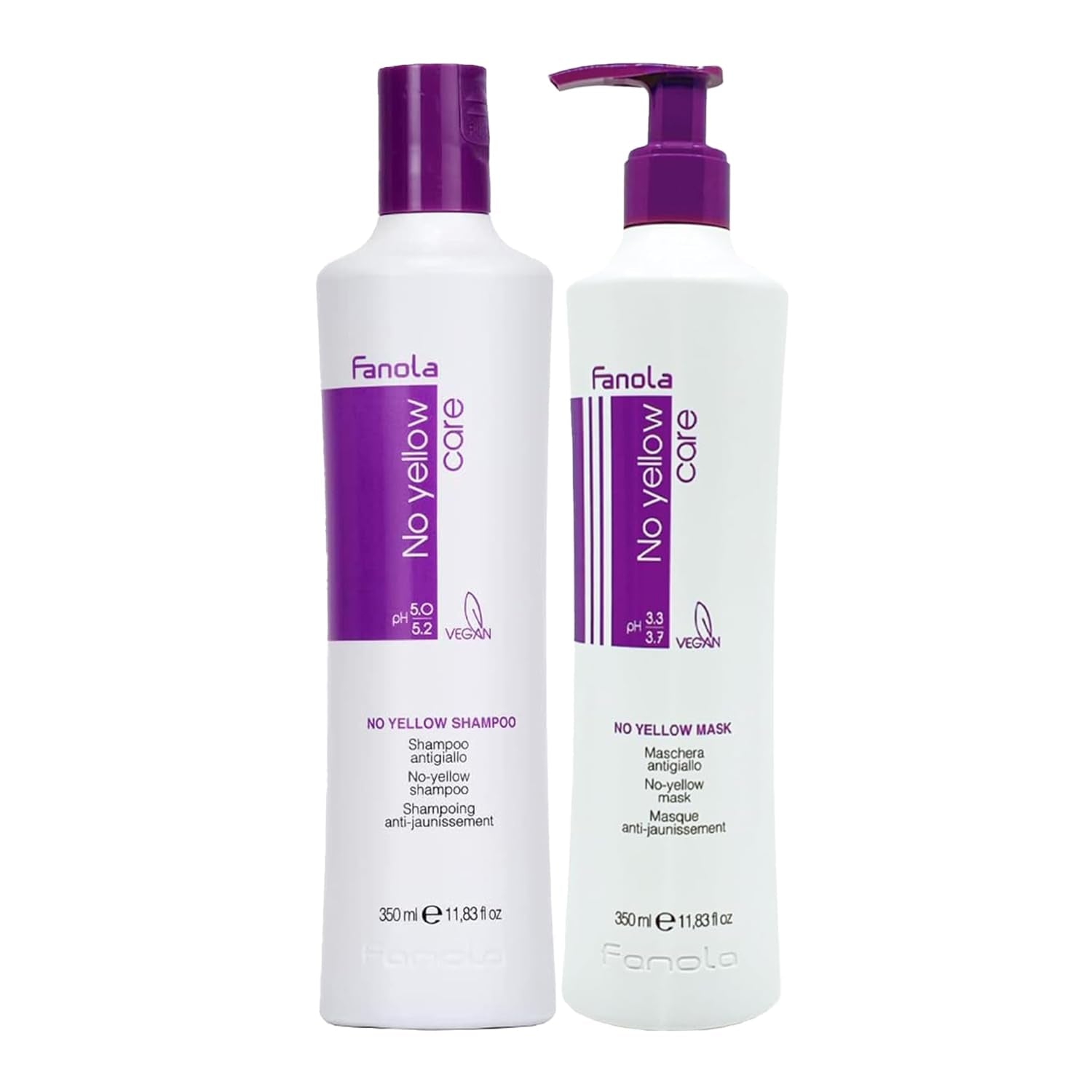 Fanola No Yellow Silver Champú contra cabellos teñidos con manchas Fanola Ducha y Baño 350 ml Fanola No Yellow Mask Pack