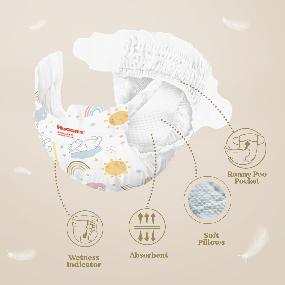 Pañales para bebé Huggies Extra Care con Disney, talla 5 (12-22 kg), 2 paquetes de 33 pañales, 66 pañales en total