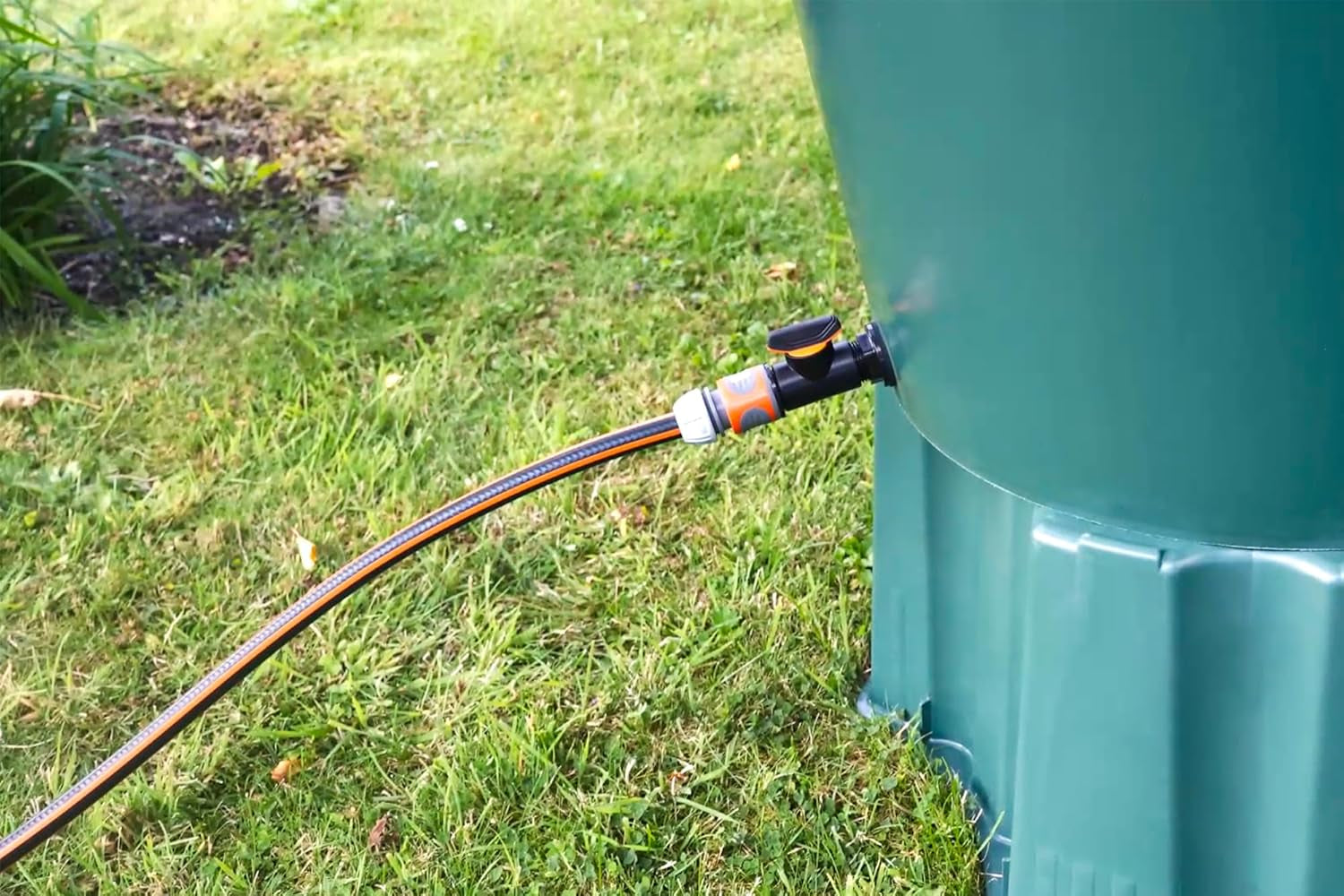 Accesorio para tanque con válvula de cierre, rosca externa de 26,44mm, conector rápido de 3/4", accesorio para barril de lluvia, barriles de agua, 1 pieza