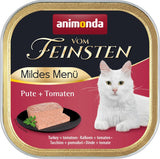 animonda vom Feinsten Mild Menu Mild Variety (32 x 100 g), comida húmeda para gatos sin cereales y sin azúcar, comida fácilmente digerible con carne de pavo