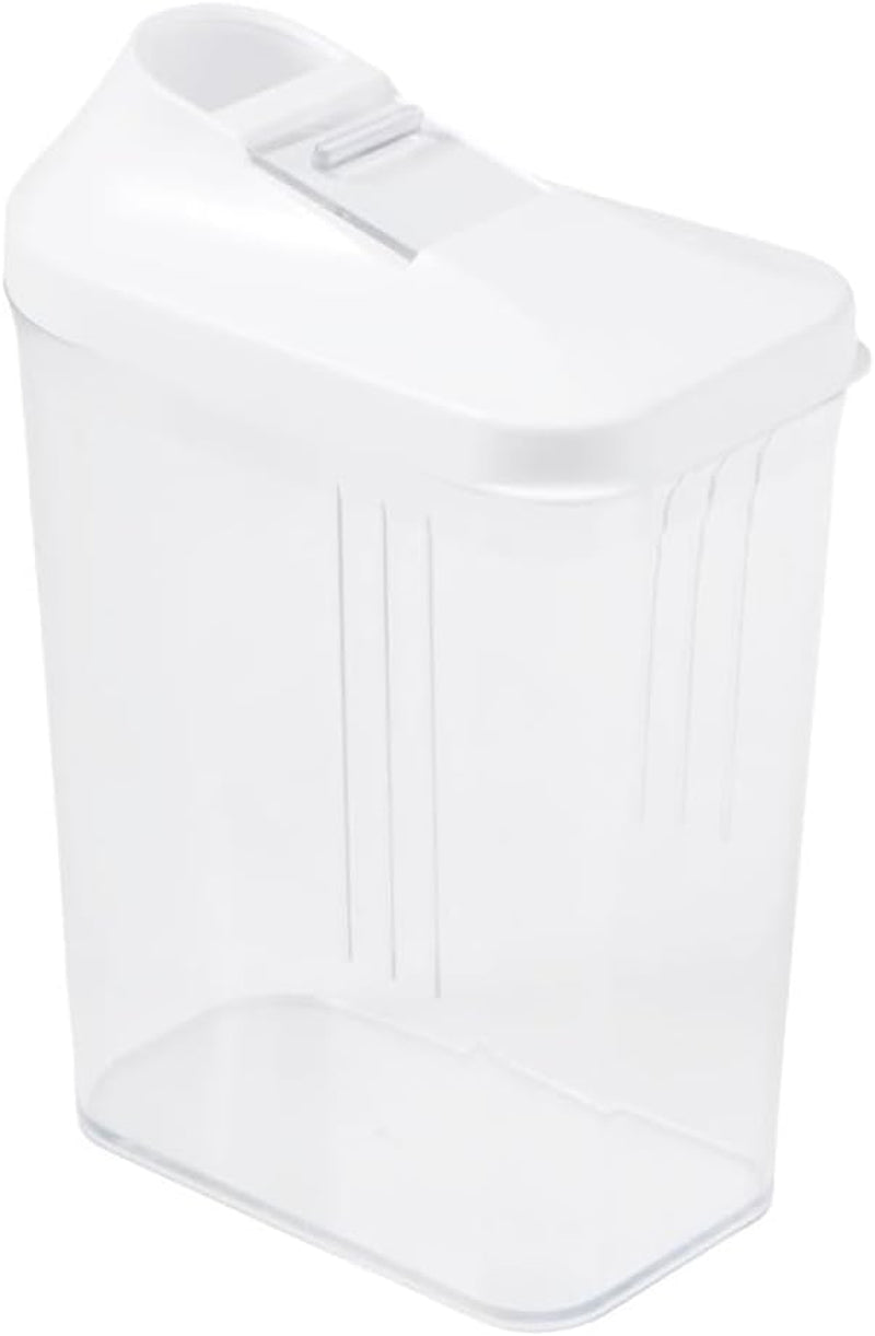 Caja vertedora keeeper para suministros secos, tapa dosificadora de ajuste continuo, plástico, 500 ml, 8 x 4,5 x 15 cm, Paola, blanco Cajas de almacenamiento de alimentos Naty Shop