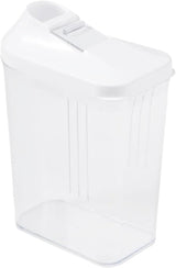 Caja vertedora keeeper para suministros secos, tapa dosificadora de ajuste continuo, plástico, 500 ml, 8 x 4,5 x 15 cm, Paola, blanco Cajas de almacenamiento de alimentos Naty Shop