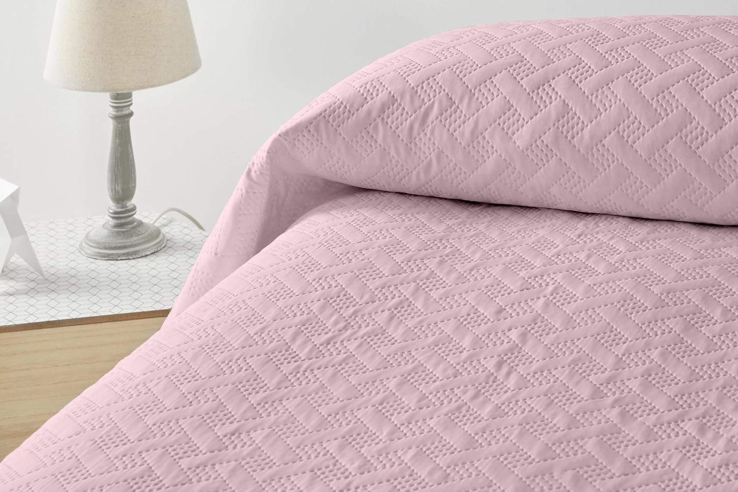 LISO - Colcha De 105 Cm - Colcha Cama Bouti - Primavera Y Verano - 200X260 Cm - Camas Y Mantas Rosa Besuche den Degrees home-Store Cama Rosa 105 Cm