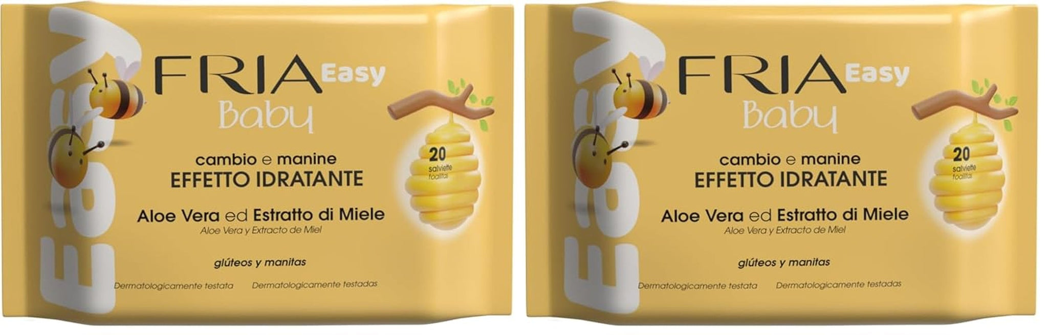 Toallitas húmedas Easy Baby con humectante para la piel de aloe vera y extracto de miel, probadas dermatológicamente, paquete de 330 toallitas