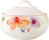 Villeroy & Boch - Azucarero Mariefleur, colores surtidos, apto para lavavajillas, microondas, azucarero con tapa, azucarero, contenedor, accesorio para café, vajilla floral, porcelana premium
