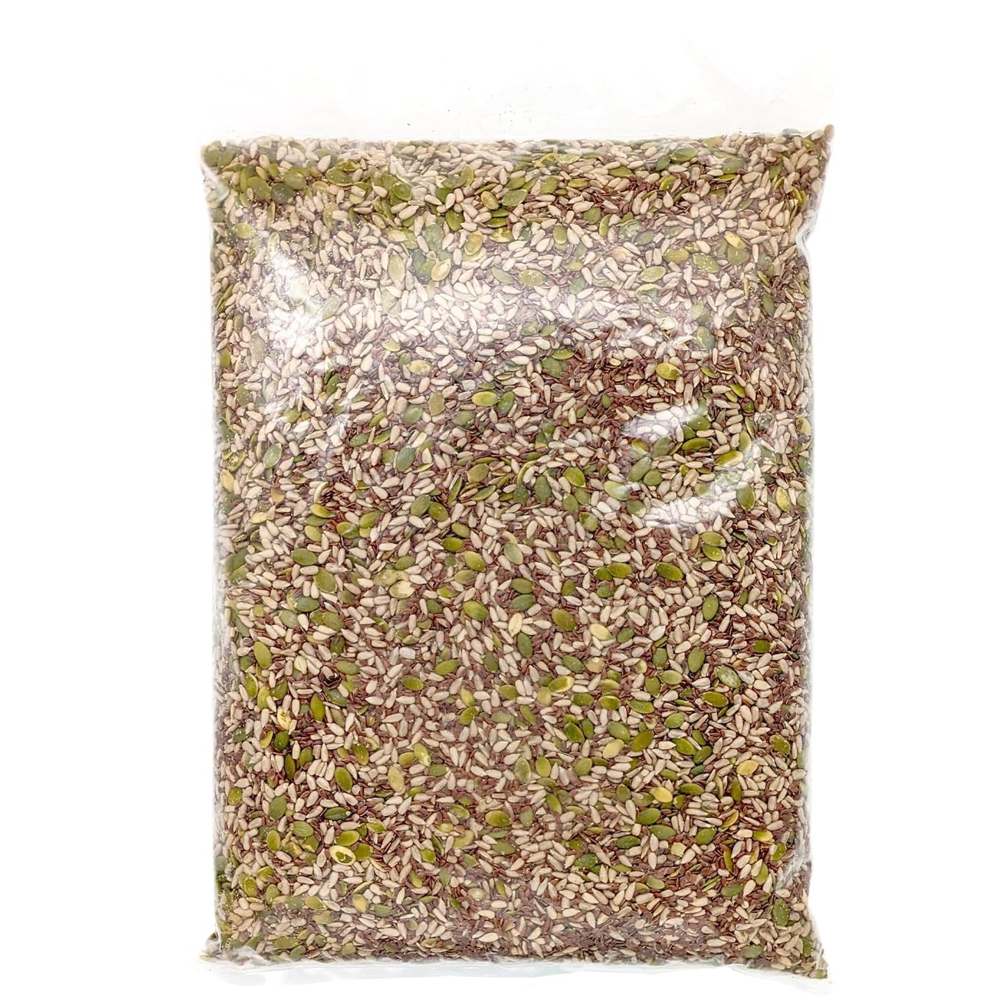 Organic Omega Seed Mix 3 kg (mezcla de semillas de calabaza, girasol y lino), una mezcla de 3 semillas oleaginosas enteras crudas, rica en proteínas, fibra y ácidos grasos omega-3