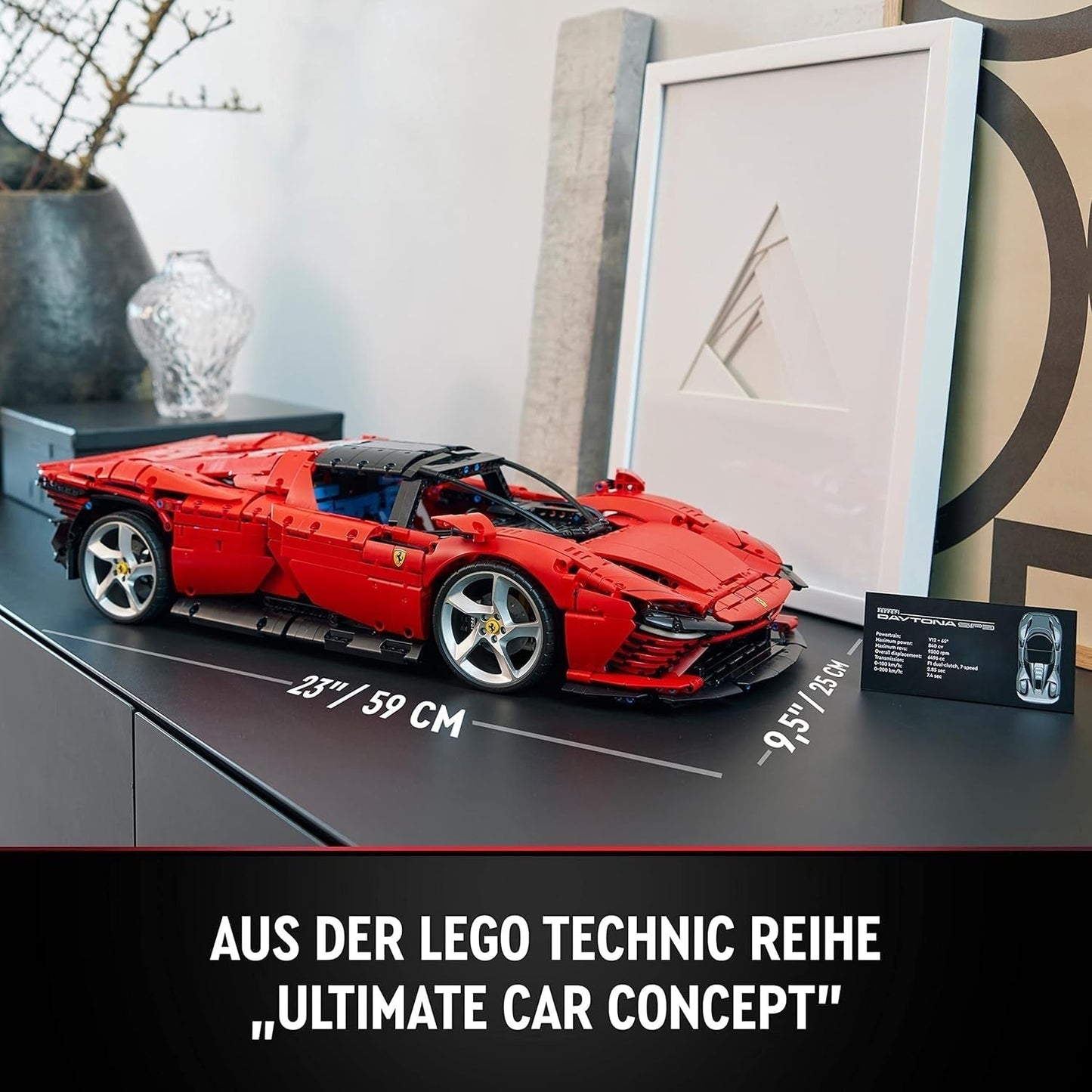 LEGO Technic Ferrari Daytona SP3 Model Kit Escala 1:8, Súper Auto Deportivo Rojo, Modelo de Auto Ampliado Artículo de Coleccionista, Ultimate Car Concept 42143 Juegos de Construcción Ver en LEGO-Store