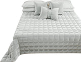 PETTI Artigiani Italiani - Funda cama individual, funda doble cara, funda de muelles, azul medianoche, blanco, 100% Made in Italy Edredones y edredones Naty Shop Gris Cama 140 (240X260 Cm)