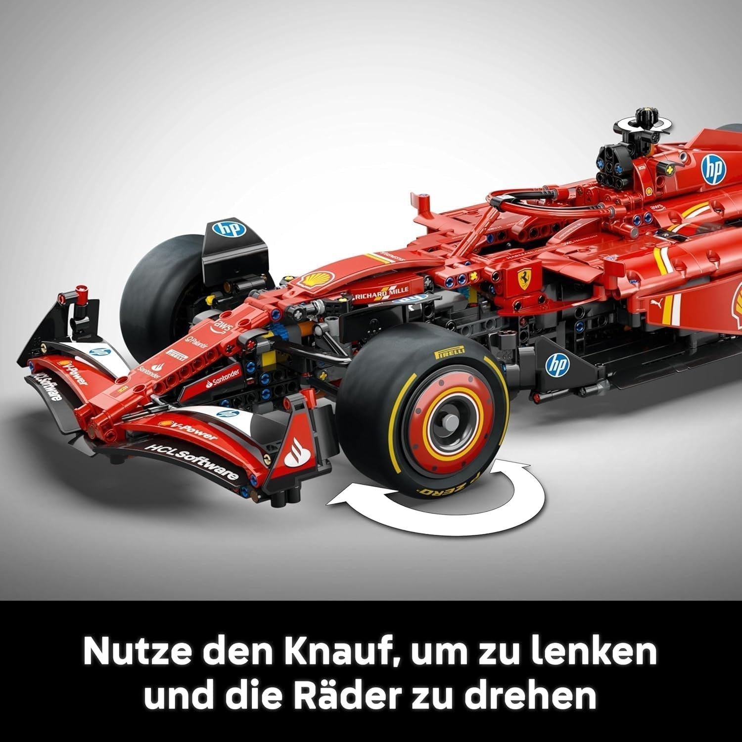 LEGO Technic Ferrari SF-24 F1 Race Car - Maqueta de coche para adultos - Set coleccionable de Fórmula 1 - Motor V6, caja de cambios, dirección y DRS en escala 1:8 - Regalo para los amantes de los deportes de motor y los coches de carreras 42207 Juegos de construcción Beuche den LEGO-Store