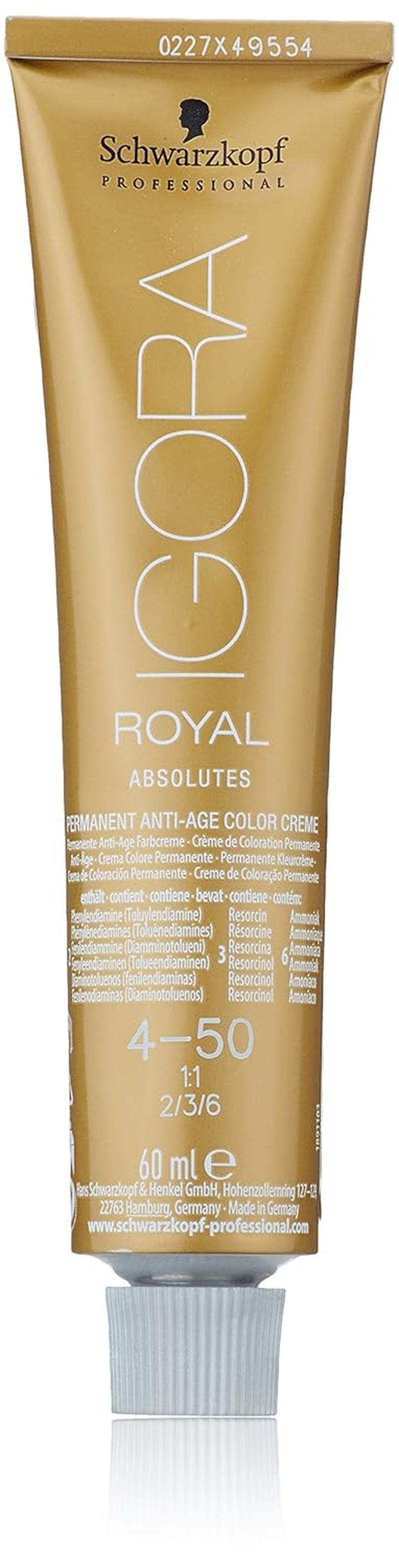 Igora Royal Absolute Age Blend Color De Cabello, 7-560 Rubio Chocolate Dorado Medio, 60 ml Naty Shop Tinte Para El Cabello 4-50 Castaño Dorado Medio Natural 60 Ml (1 paquete)