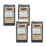 Arroz Italiano Integral, Arroz Sin Refinar Rico en Fibra, Ideal para Ensaladas de Arroz Creativas y Platos Saludables, Envasado al Vacío, 4 Paquetes x 500g
