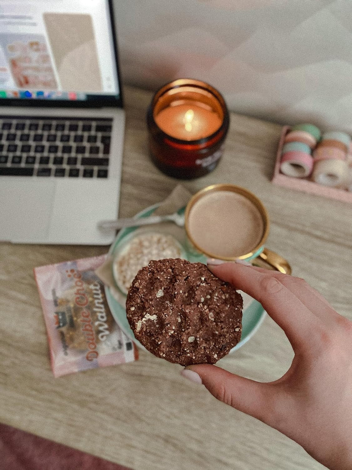 Chocolate con doble nuez - Vegano, sin gluten, sin soja, galletas de avena y anacardos orgánicos - Paquete múltiple de 12 x 50 g (paquete de 2)