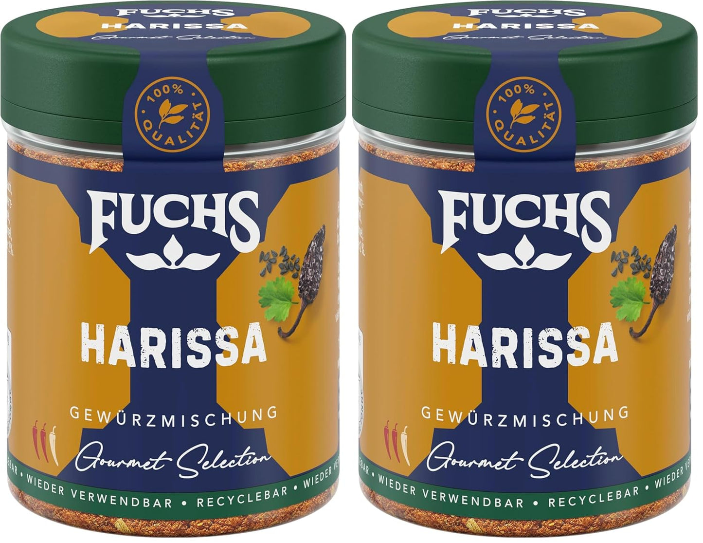 Fuchs Spices Gourmet Selection Medio Oriente/África - Mezcla de Especias para Cuscús y Bulgur Mezcla de Especias Recargable para Condimentar Platos de Bulgur Vegano 55g