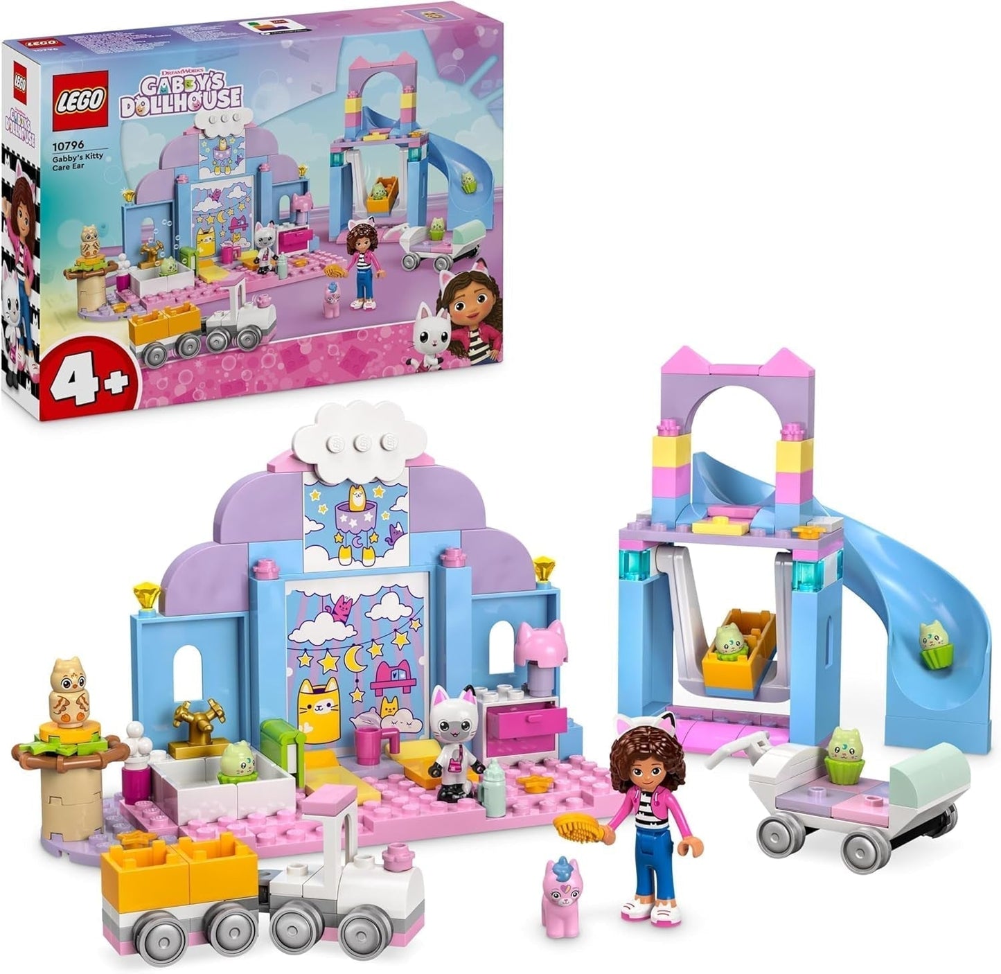 LEGO 4+ Casa de muñecas de Gabby Juego de animales con orejas de gatito de Gabby Juguete para niños con tobogán y figuras Regalo para niñas y niños Juguete de juego creativo 10796 Juegos de construcción Beuche den LEGO-Store Default Title