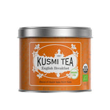 Té Kusmi - Earl Grey Intense - Té negro Earl Grey orgánico con bergamota fuerte y limón picante - Té a granel - Caja de metal de 100 g - Cantidad para unas 50 tazas