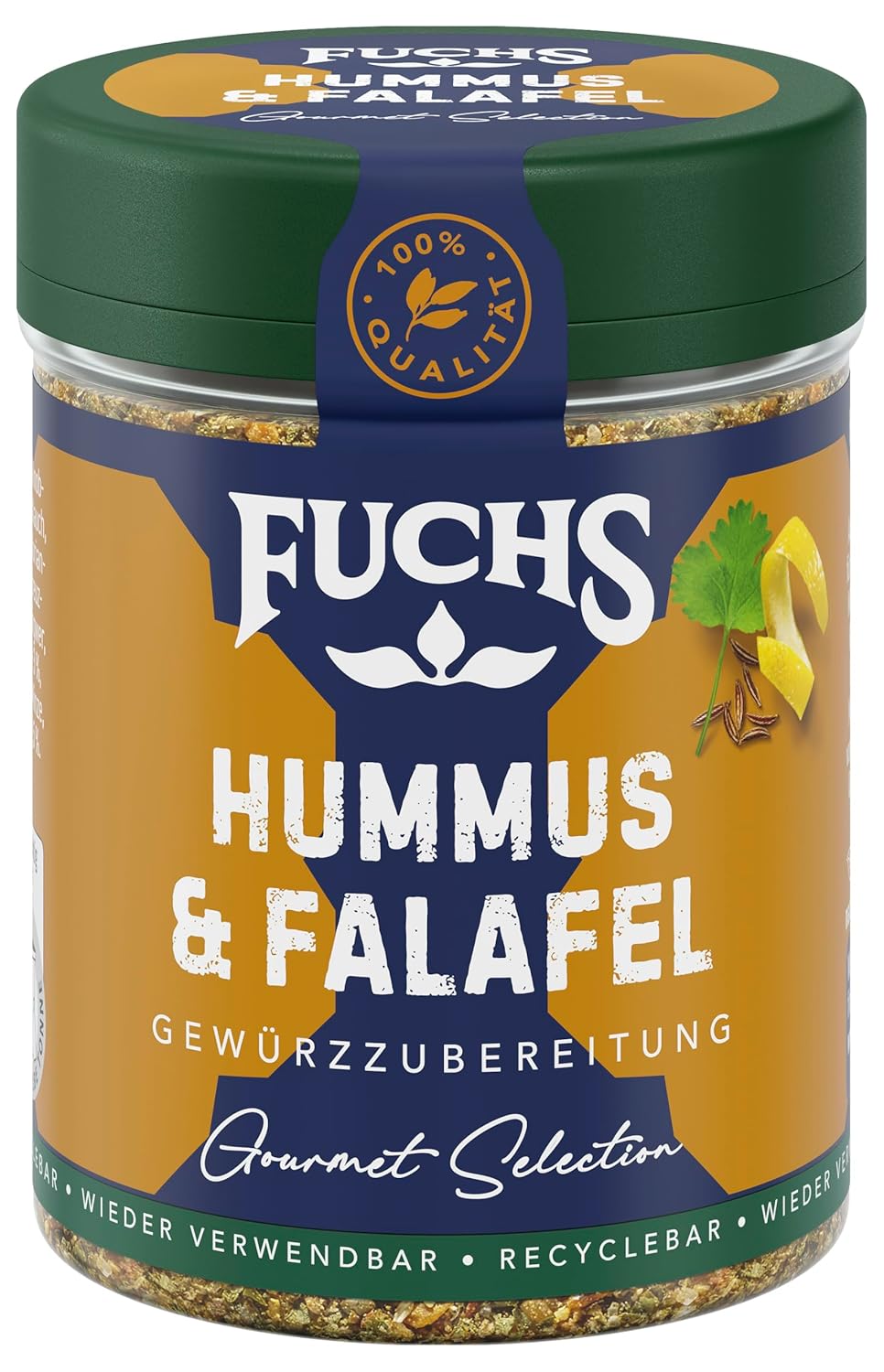 Fuchs Spices Gourmet Selection Medio Oriente/África - Mezcla de Especias para Cuscús y Bulgur Mezcla de Especias Recargable para Condimentar Platos de Bulgur Vegano 55g