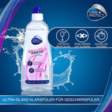 CARE + PROTECT- Abrillantador Universal Extra Brillo para lavavajillas / Para todos los lavavajillas / Secado rápido / 500 ml Detergentes de Cocina Naty Shop