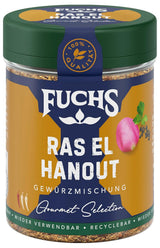 Fuchs Spices Gourmet Selection Medio Oriente/África - Mezcla de Especias para Cuscús y Bulgur Mezcla de Especias Recargable para Condimentar Platos de Bulgur Vegano 55g