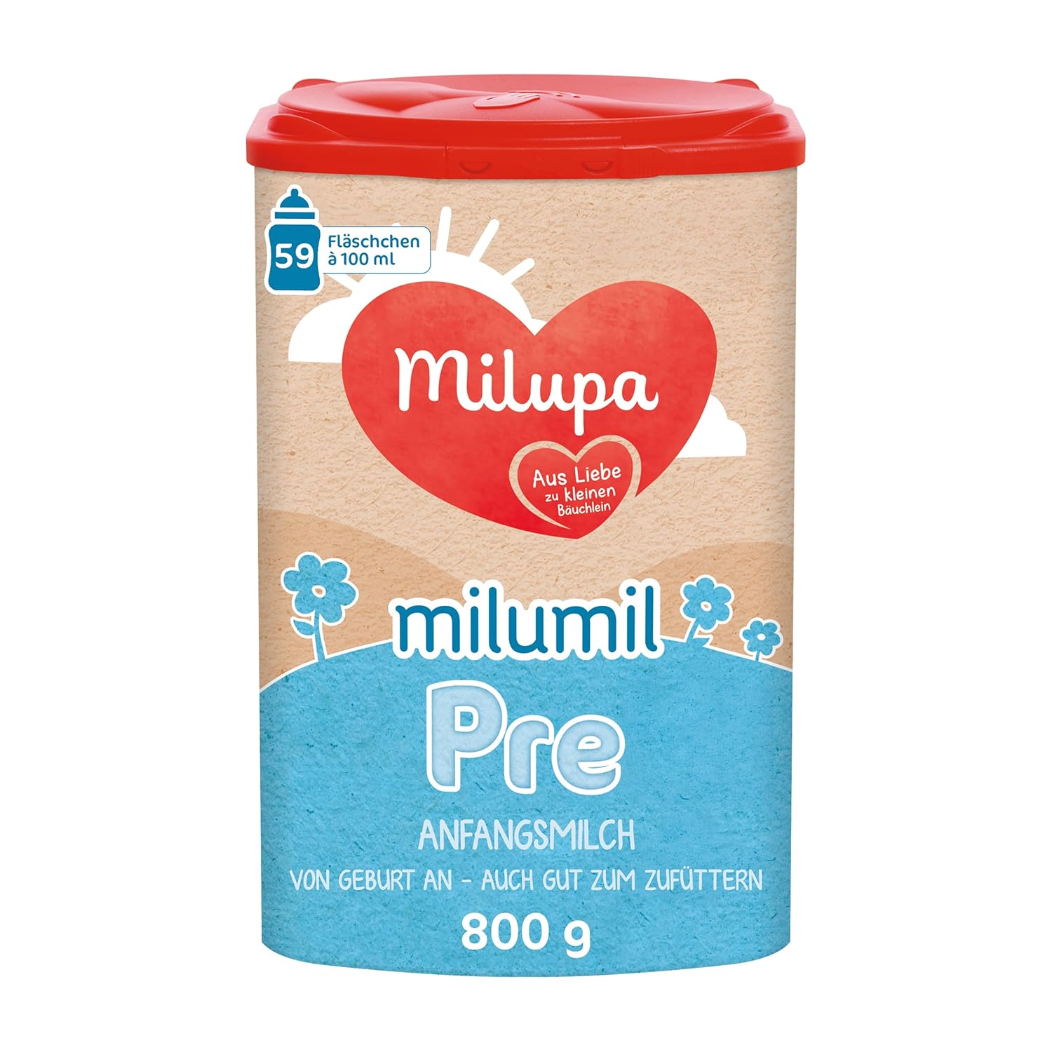 Milupa Milumil Pre, Leche en polvo para bebés - Con nutrientes importantes y sin aceite de palma - 800 g Naty Shop 800 gramos Milumil Pre