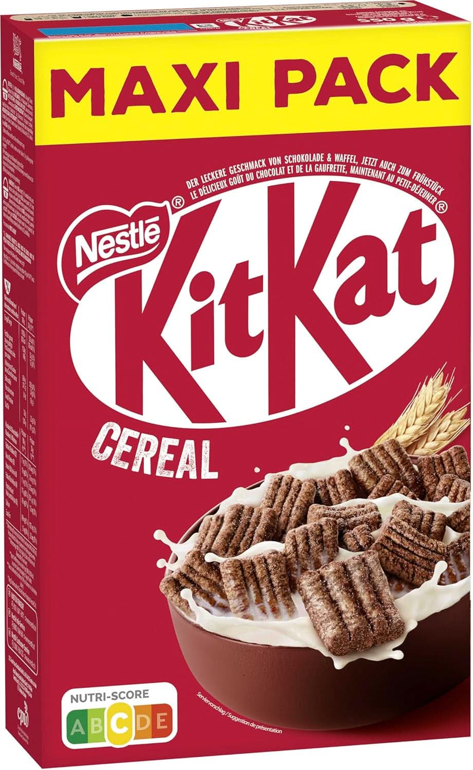 Cereales Nestlé KITKAT, cereales crujientes para el desayuno con barquillos Kitkat, paquete 8 x 550 gramos Cereales Naty Shop