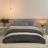 Bleu Câlin edredón reversible bicolor para 2 personas, microfibra, burdeos/pimienta, 220X240 cm Edredones y edredones Naty Shop Gris/grafito/ámbar 220X240 Cm