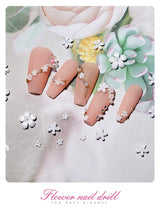 Kalolary Flowers Nail Art Charms, flores acrílicas 3D para uñas, cinco pétalos, adornos florales, gemas de uñas, diamantes de imitación, cuentas de metal mixtas para bricolaje, diseño de uñas, fabricación de joyas (2 cajas)