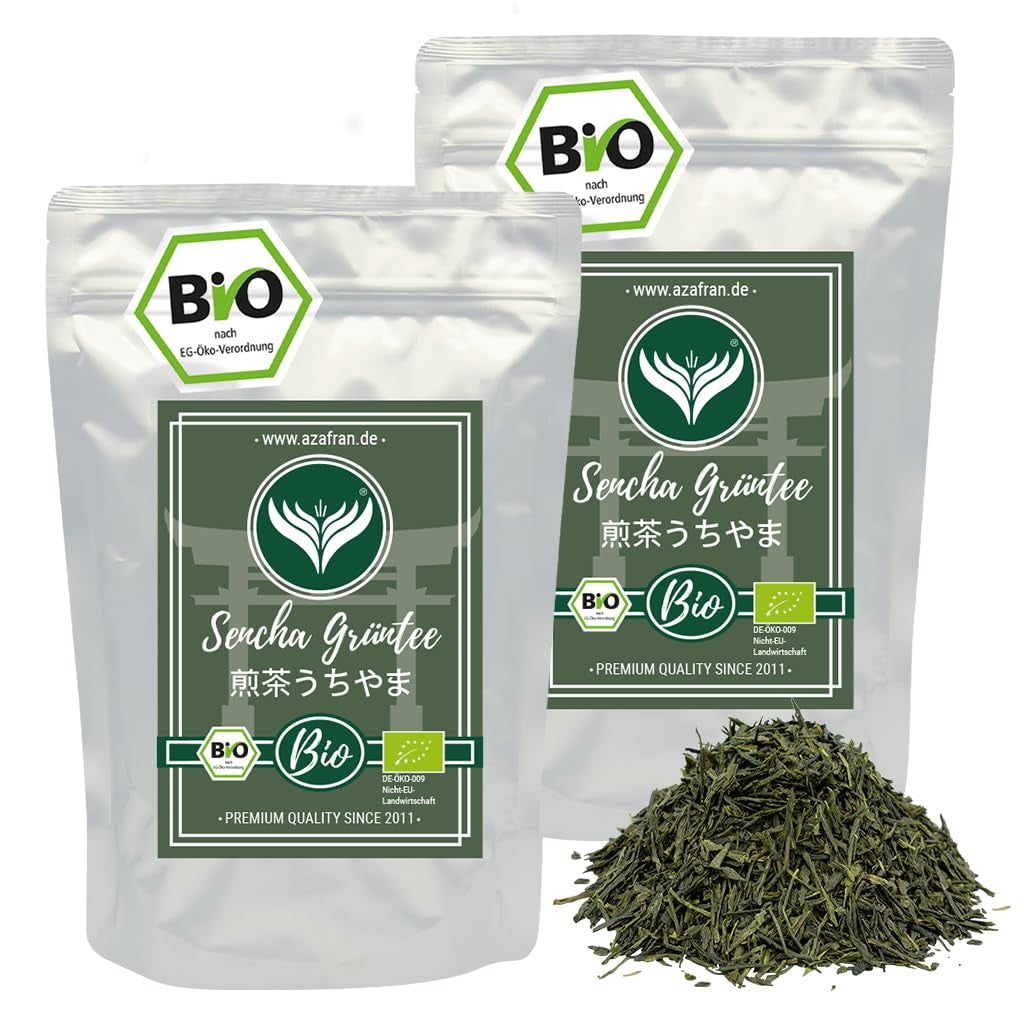 Té Verde Azafran - Té Verde Sencha Orgánico Corte Suelto - Original Uchiyama de Japón 250 g