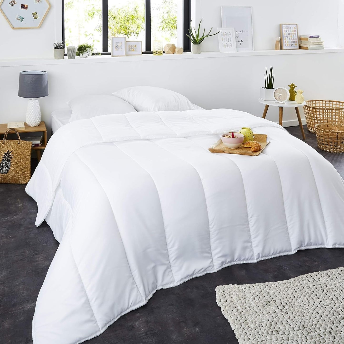 DULCE NOCHE - Colcha de verano 220G/M² | 140X200Cm | Delgado y ligero | Suave y confortable | Lavable | Edredón 100% Microfibra Edredones y edredones Naty Shop 140X200 Cm