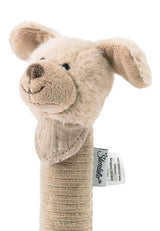 Sterntaler Chirriador para bebé Lucky Dog - Juguete para bebé de material suave y esponjoso con cordón - Juguete para atrapar a los niños - Primeros intentos de atrapar y jugar, gris-beige Bebe Toys Naty Shop