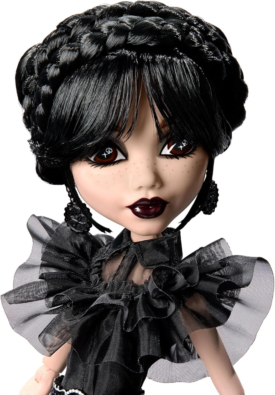 Muñeca Monster High Wednesday, figura coleccionable de Rave'N Wednesday con vestido gótico negro inspirado en la escena del baile, accesorios premium y soporte para muñecas, HXJ03